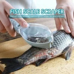GTA Fish Scale Scraper, Fish Skin Peeler Made Of ABS Plastic With Clear Lid For Home Kitchen Restaurant -Smart Home Appliance Store 86194443 3
