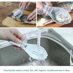 GTA Fish Scale Scraper, Fish Skin Peeler Made Of ABS Plastic With Clear Lid For Home Kitchen Restaurant -Smart Home Appliance Store 86194443 5