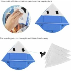 Double Sided Magnetic Window Cleaner - 3-8mm Thick Squeegee - Double Sided Surface Cleaning Brush -Smart Home Appliance Store 86199208 4