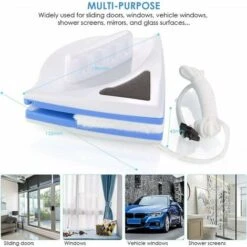 Double Sided Magnetic Window Cleaner - 3-8mm Thick Squeegee - Double Sided Surface Cleaning Brush -Smart Home Appliance Store 86199208 5