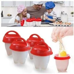Egg Boiler Set Of 6 Silicone Egg Boilers Shellless Non-Stick Silicone Egg Boiler BPA-Free Egg Boiler Non-Stick Egg Poacher -Smart Home Appliance Store 86606879 3