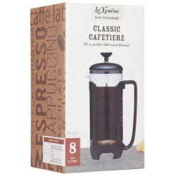 Le Xpress Matt Black 8 Cup Cafetiere -Smart Home Appliance Store 87184590 3