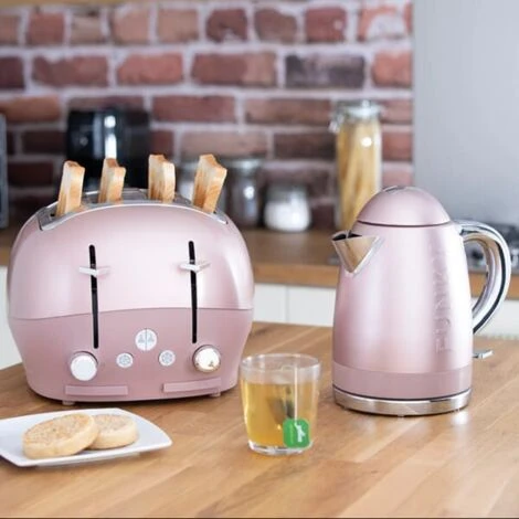 The Funky Appliance Company 1.7 Litre Kettle And 4 Slice Toaster Set Rose Gold Pink 7 The Funky Appliance Company 1.7 Litre Kettle And 4 Slice Toaster Set Rose Gold Pink - Image 5