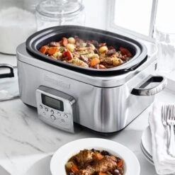 GreenPan Non-Stick Slow Cooker 6L Stainless Steel -Smart Home Appliance Store 87186027 3