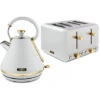 Tower Cavaletto Pyramid Kettle And 4 Slice Toaster Set Optic White