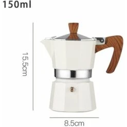 Classic Espresso Maker For Great Strong Flavored Espresso, Italian Style Aluminous Espresso Mocha Maker, Cuban And Greek Coffee Maker, Moka Pot, PercolatoBeige150 Brewer 8 Classic Espresso Maker For Great Strong Flavored Espresso, Italian Style Aluminous Espresso Mocha Maker, Cuban And Greek Coffee Maker, Moka Pot, PercolatoBeige150 Brewer -Smart Home Appliance Store 87625382 2