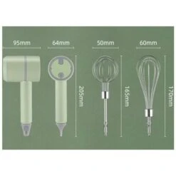 Blender Wireless Charging Electric Egg Beater Home Baking Tool Cream Whisker Handheld Egg Beater 2 Egg Sticks-White -Smart Home Appliance Store 87627280 5