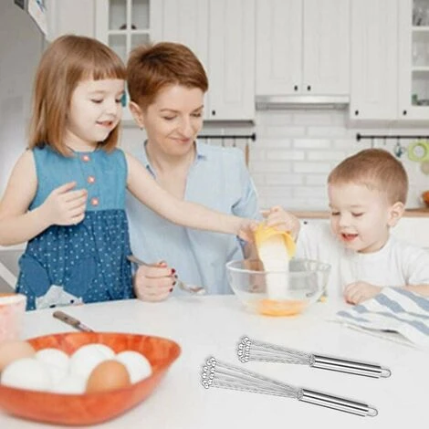 Pieces Mini Whisk, Stainless Steel Whisk, Metal Egg Whisk Kitchen Whisk Kit For Cooking, Mixing, Whisking, Beating, Stirring (25.4cm, 30.4cm) 7 Pieces Mini Whisk, Stainless Steel Whisk, Metal Egg Whisk Kitchen Whisk Kit For Cooking, Mixing, Whisking, Beating, Stirring (25.4cm, 30.4cm) - Image 5