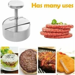Burger Press, Adjustable Stainless Steel Nonstick Hamburger Press, For Parties, Dinners, BBQs, Dishwasher Safe -Smart Home Appliance Store 87644746 4