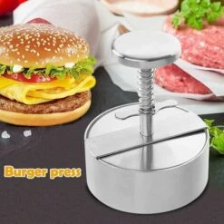 Burger Press, Adjustable Stainless Steel Nonstick Hamburger Press, For Parties, Dinners, BBQs, Dishwasher Safe -Smart Home Appliance Store 87644746 5