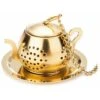 Tea Infuser Teapot - Stainless Steel Infuser (Gold) -Smart Home Appliance Store 87859550 1
