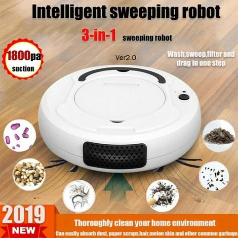 Multifunction Robot Vacuum Cleaner, 3 In 1 Intelligent Sweeping Robot, Automatically Rechargeable, Dry And Wet Sweeping 4 Multifunction Robot Vacuum Cleaner, 3 In 1 Intelligent Sweeping Robot, Automatically Rechargeable, Dry And Wet Sweeping - Image 2