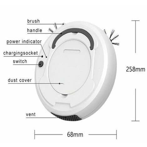 Multifunction Robot Vacuum Cleaner, 3 In 1 Intelligent Sweeping Robot, Automatically Rechargeable, Dry And Wet Sweeping 6 Multifunction Robot Vacuum Cleaner, 3 In 1 Intelligent Sweeping Robot, Automatically Rechargeable, Dry And Wet Sweeping - Image 4