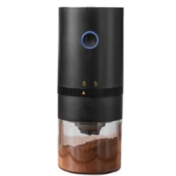 Portable Electric Coffee Grinder, Rechargeable Compact Grinder, Adjustable Ceramic Conical Burr, Fine Grind, Perfect For On The Go