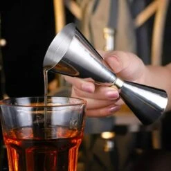 Cocktail Measurer, Stainless Steel Double Sided Cocktail Measurer, Silver Measuring Cup For Professional Bartender 30ml X 45mlMeasuring Cups -Smart Home Appliance Store 88617812 5