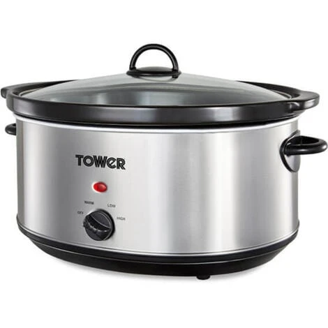 Tower 6.5 Litre Stainless Steel Slow Cooker 3 Tower 6.5 Litre Stainless Steel Slow Cooker