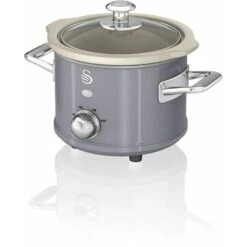Swan 1.5L Slow Cooker Retro Grey