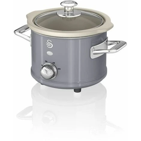 Swan 1.5L Slow Cooker Retro Grey 3 Swan 1.5L Slow Cooker Retro Grey