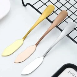 8 Pieces Butter Knife Jam Knife, Stainless Steel Butter Knives, For Butter, Cream, Cheese, Chocolate, Ketchup, Mirror Polished, Dishwasher Safe, Gold - MODOU -Smart Home Appliance Store 89805401 5