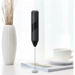 MODOU Electric Milk Frother, Electric Milk Frother Mini Egg Beater, Drink Mixer With Stainless Steel Whisk And Stand For Cappuccino, Latte, Lat, Hot Chocolate, Egg Whisk