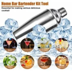 12 Piece Cocktail Set, Professional Bartender Kit With Stylish Bamboo Stand, Stainless Steel Bar Tool For Mixed Drink - MODOU -Smart Home Appliance Store 89806519 3