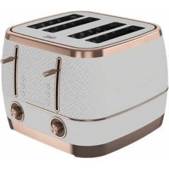 Beko Off White & Rose Gold Cosmopolis Dome Kettle & 4 Slice Toaster Set 11 Beko Off White & Rose Gold Cosmopolis Dome Kettle & 4 Slice Toaster Set -Smart Home Appliance Store 90587913 5