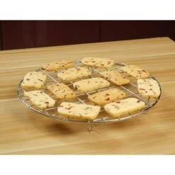 BBQ Accessories Grill Rack - 304 Stainless Steel Baking Cooking Round Rack For Rib Cookie Cakes -Smart Home Appliance Store 90772645 3