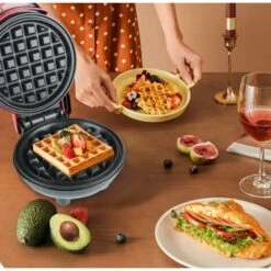 Create Perfect Mini Waffles, Paninis, And Hash Browns With Our Home Mini Waffle Maker - Perfect For Family Celebrations, Easter, And Children's Birthday Parties -Smart Home Appliance Store 90786026 4