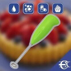 Milk Frother - Electric Whisk - Battery Operated Mini Whisk - Stainless Steel Plastic Coffee Frother - Kitchen Accessories - Green -Smart Home Appliance Store 91171783 3