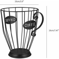 Coffee Pod Basket, Coffee Pod Organizer, Original Design Coffee Pod Holder, K Cup Holder, Vintage Coffee Pod Organizer For Home Cafe Hotel Black 10 Coffee Pod Basket, Coffee Pod Organizer, Original Design Coffee Pod Holder, K Cup Holder, Vintage Coffee Pod Organizer For Home Cafe Hotel Black -Smart Home Appliance Store 91888343 4