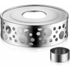 Stainless Steel Teapot Warmer With Candle Holder And Teapot -Smart Home Appliance Store 91889340 2