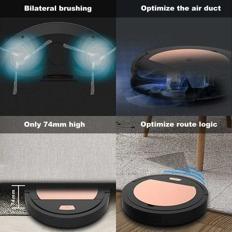 3-in-1 Robot Vacuum Cleaner For The Quiet Home With Powerful Suction Power (1800 Pa), Anti-collision Sensor, USB Sweeper And Mop For Pet Hair, Hard Floors And Carpets 7 3-in-1 Robot Vacuum Cleaner For The Quiet Home With Powerful Suction Power (1800 Pa), Anti-collision Sensor, USB Sweeper And Mop For Pet Hair, Hard Floors And Carpets - Image 5