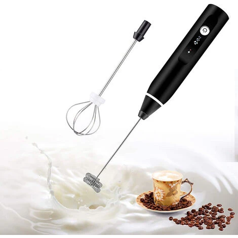 Rechargeable Electric Milk Frother With For Coffee, Matcha, Latte Cappuccino, Hot Chocolate 3 Rechargeable Electric Milk Frother With For Coffee, Matcha, Latte Cappuccino, Hot Chocolate