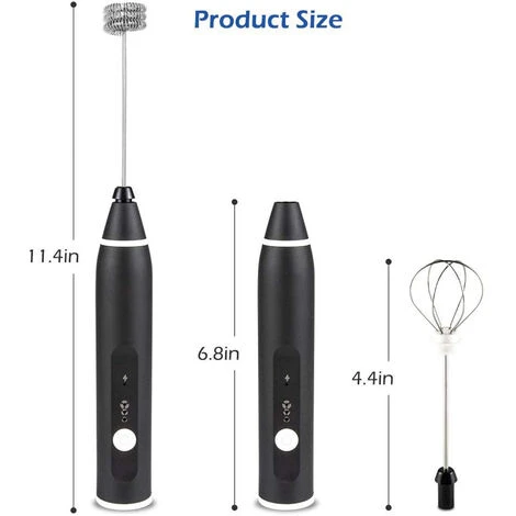 Rechargeable Electric Milk Frother With For Coffee, Matcha, Latte Cappuccino, Hot Chocolate 6 Rechargeable Electric Milk Frother With For Coffee, Matcha, Latte Cappuccino, Hot Chocolate - Image 4