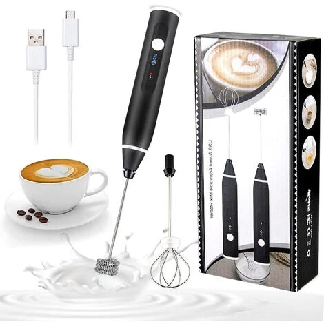 Rechargeable Electric Milk Frother With For Coffee, Matcha, Latte Cappuccino, Hot Chocolate 7 Rechargeable Electric Milk Frother With For Coffee, Matcha, Latte Cappuccino, Hot Chocolate - Image 5