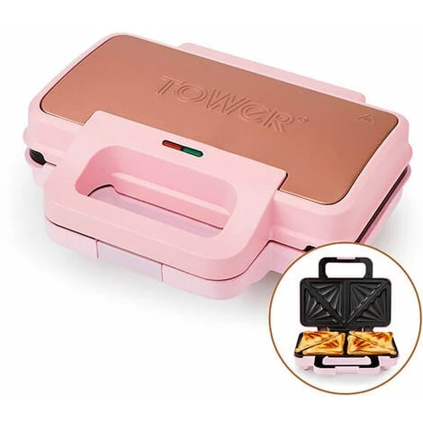 Tower Cavaletto Sandwich Maker Pink 3 Tower Cavaletto Sandwich Maker Pink