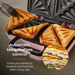 Tower Cavaletto Sandwich Maker Pink 10 Tower Cavaletto Sandwich Maker Pink -Smart Home Appliance Store 91972028 4
