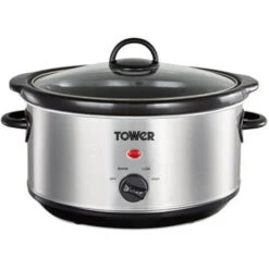 Tower 3.5 Litre Stainless Steel Slow Cooker