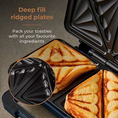 Tower Cavaletto Sandwich Maker Midnight Blue 5 Tower Cavaletto Sandwich Maker Midnight Blue - Image 3