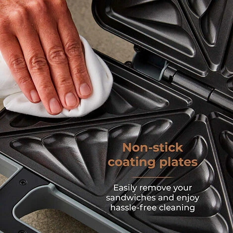 Tower Cavaletto Sandwich Maker Grey 7 Tower Cavaletto Sandwich Maker Grey - Image 5