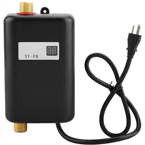 Electric Water Heater,Mini Fast Heating Water Heater Anti-Leakage Protection, IPX4 Splash-Proof Water Heater (Black) 3 Electric Water Heater,Mini Fast Heating Water Heater Anti-Leakage Protection, IPX4 Splash-Proof Water Heater (Black)