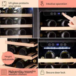 Klarstein Vinovilla 29 Built-In Wine Fridge 81 L / 29 Bottles 1 Zone Glass Door Stainless Steel -Smart Home Appliance Store 92526667 5