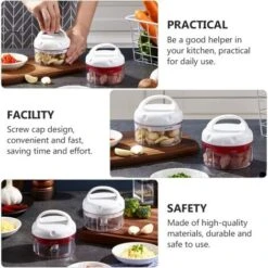 Mini Manual Garlic Chopper Mini Crusher Portable Vegetable Chopper Chopper Chopper Meat Cutting Machine For Garlic Ginger Onion Food 11 Mini Manual Garlic Chopper Mini Crusher Portable Vegetable Chopper Chopper Chopper Meat Cutting Machine For Garlic Ginger Onion Food -Smart Home Appliance Store 92865435 5