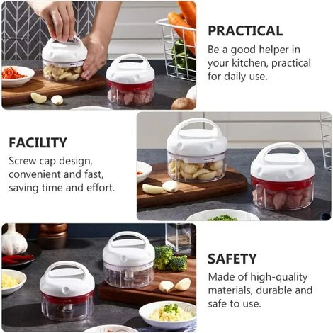 Mini Manual Garlic Chopper Mini Crusher Portable Vegetable Chopper Chopper Chopper Meat Cutting Machine For Garlic Ginger Onion Food 7 Mini Manual Garlic Chopper Mini Crusher Portable Vegetable Chopper Chopper Chopper Meat Cutting Machine For Garlic Ginger Onion Food - Image 5