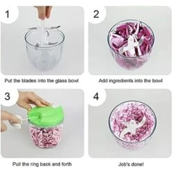Mini Manual Vegetable Chopper With Grinder And Professional Mixer With Compact And Professional Cutting Blade Of Kitchen Without Noise -Smart Home Appliance Store 92866389 3
