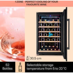 Klarstein Vinsider 52 Built-In Uno Built-In Wine Fridge 52 Bottles 137 Ltr Stainless Steel -Smart Home Appliance Store 93285437 3