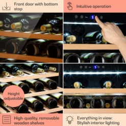 Klarstein Vinsider 52 Built-In Uno Built-In Wine Fridge 52 Bottles 137 Ltr Stainless Steel -Smart Home Appliance Store 93285437 5