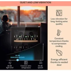 Klarstein Barossa 79 Duo Wine Fridge 79 Bottles 204 Litres 2 Zones -Smart Home Appliance Store 93314361 4
