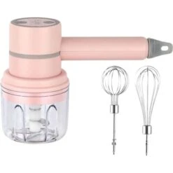 250ml Electric Home Blender Baking Tool Versatile Hand Mixer With Beaters And Dough Hooks - 150W Power