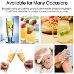 Reusable Stainless Steel Ice Cubes Whiskey Chilling Rocks Set Of 8 Metal Ice Cubes With Tongs And Freezer Storage Tray For Beer Wine Cooler 10 Reusable Stainless Steel Ice Cubes Whiskey Chilling Rocks Set Of 8 Metal Ice Cubes With Tongs And Freezer Storage Tray For Beer Wine Cooler -Smart Home Appliance Store 93452946 4